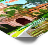 San Diego Balboa Park Californische Vintage Poster (Hoek)