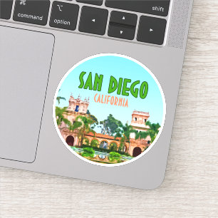 San Diego Balboa Park Californische Vintage Sticker