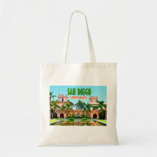 San Diego Balboa Park Californische Vintage Tote Bag