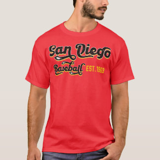  San Diego Baseball EST1969 Honkbal Liefhebber T-shirt