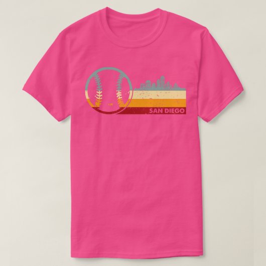 San Diego Baseball  Retro T-shirt (Design voorkant)