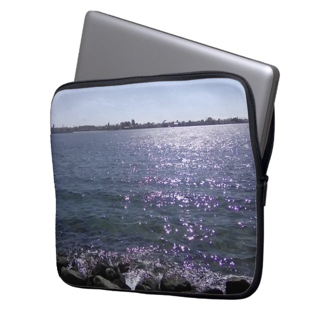 San Diego Bay/Coronado Island Photo Laptop Sleeve (Voorkant Links)