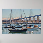 San Diego Bay en Bridge Poster (Voorkant)