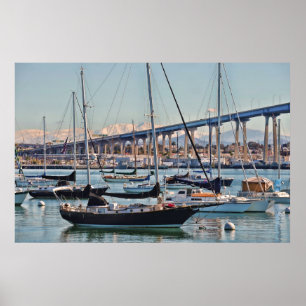 San Diego Bay en Bridge Poster