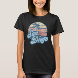San Diego Beach California CA Retro  70's T-shirt