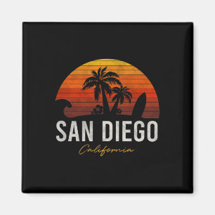 San Diego Beach California Palms Vacation Surf Sun Magneet