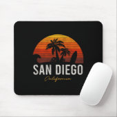 San Diego Beach California Palms Vacation Surf Sun Muismat (Met muis)