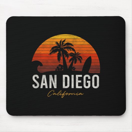 San Diego Beach California Palms Vacation Surf Sun Muismat (Voorkant)