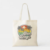  San Diego Beach California Surfing Retro S Tote Bag (Achterkant)