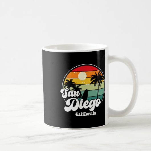 San Diego Beach California Surfing Surfer Souvenir Koffiemok (Rechts)