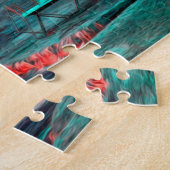 San Diego Beach Californië Waterverf Zonsondergang Legpuzzel (Zijkant)