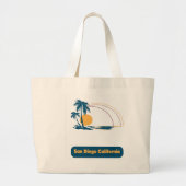 San Diego Beach Scene Grote Tote Bag (Voorkant)