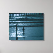 San Diego Beach Silhouette Beach Kinder Canvas Afdruk (Voorkant)