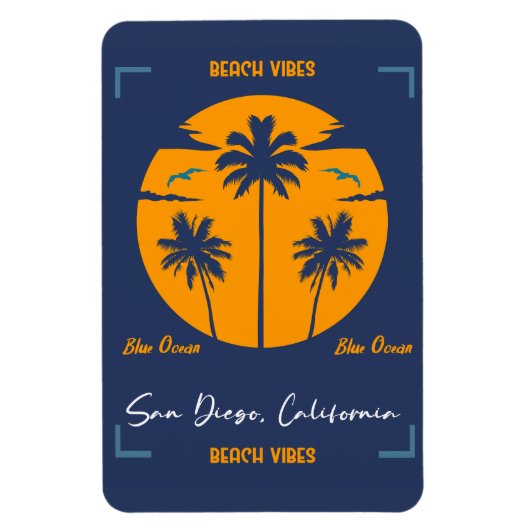 San Diego Beach Vibes Magneet (Verticaal)