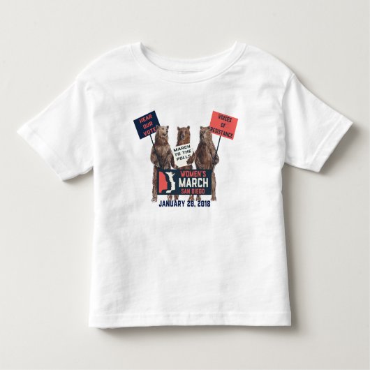 San Diego Beren Kinder T-shirt voor vrouwenmars (Voorkant)