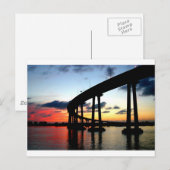 San Diego Bridge Sunset Briefkaart (Voorkant / Achterkant)