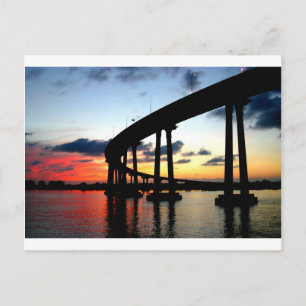 San Diego Bridge Sunset Briefkaart