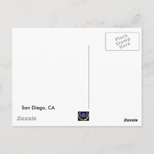 San Diego Briefkaart (Achterkant)