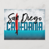 San Diego Briefkaart California Surfboard (Voorkant)