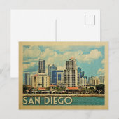 San Diego Briefkaart Skyline California  (Voorkant / Achterkant)