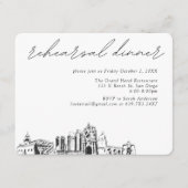 San Diego bruiloft elegante repetitie diner Informatiekaartje (Voorkant)