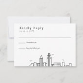 San Diego bruiloft | Gestileerde Skyline RSVP (Voorkant)