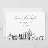 San Diego Bruiloft Modern Save the Date Kaart (Voorkant)