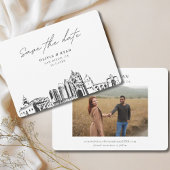 San Diego Bruiloft Modern Save the Date Kaart