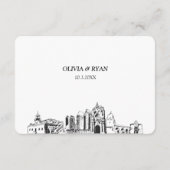 San Diego Bruiloft Traditionele RSVP Maaltijd Opti Informatiekaartje (Achterkant)