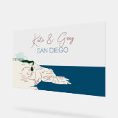 San Diego bruiloft welkom Acryl Bord (Hoek)