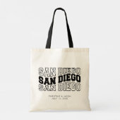 San Diego bruiloft welkom Canvas tas (Achterkant)