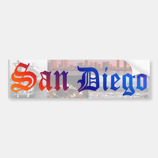 San Diego Bumpersticker (Voorkant)
