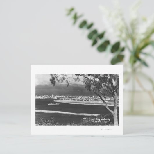 San Diego, CA Bay en City uit Point Loma Briefkaart (Staand voorkant)