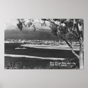San Diego, CA Bay en City uit Point Loma Poster
