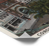 San Diego, CA - Bird's Eye Uitzicht of Downtown Poster (Hoek)