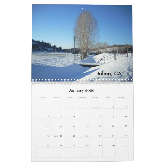 San Diego, CA Calendar Kalender (Jan 2026)
