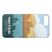 San Diego, CA Case-Mate iPhone Case (Achterkant (Horizontaal))