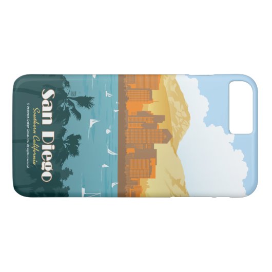 San Diego, CA Case-Mate iPhone Case (Achterkant (Horizontaal))