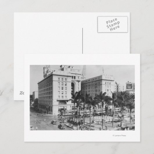 San Diego, CA City Uitzicht US Grant Hotel Briefkaart (Voorkant / Achterkant)