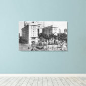San Diego, CA City Uitzicht US Grant Hotel Canvas Afdruk (Insitu (Houten vloer))