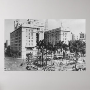 San Diego, CA City Uitzicht US Grant Hotel Poster