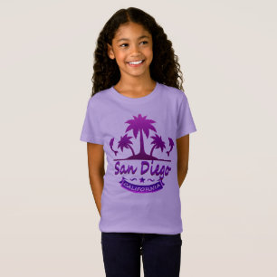San Diego, CA Dolphins met Palm Trees T-shirt