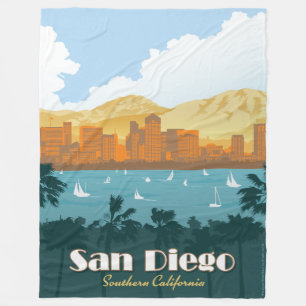 San Diego, CA Fleece Deken