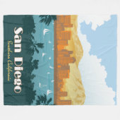 San Diego, CA Fleece Deken (Voorkant (Horizontaal))