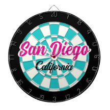 San Diego CA Hot Pink Turquoise Wit Zwart