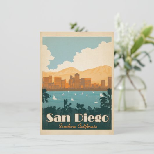 San Diego, CA Kaart (Staand voorkant)