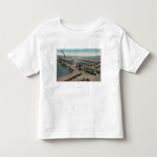 San Diego, CA - Municipal Piers Waterfront Kinder Shirts (Voorkant)