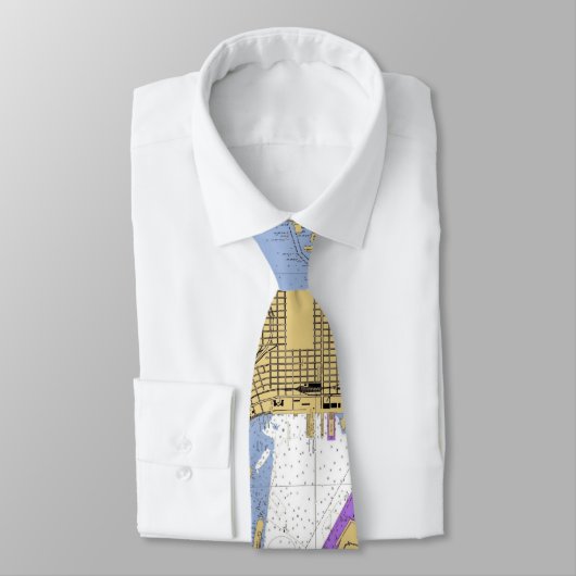 San Diego, CA Nautical Harbor Chart Stropdas (Gebonden)