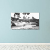 San Diego, CA Old Town Plaza Uitzicht Foto Canvas Afdruk (Insitu (Houten vloer))