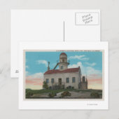San Diego, CA - oude Spaanse vuurtoren op Briefkaart (Voorkant / Achterkant)